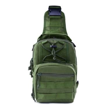 Imagem de Bolsa De Ombro Triangular Militar Camping Mochila Masculina Cor:verde