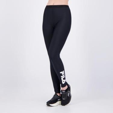 Imagem de Calça Legging Fila Train Elastic V Feminina Preta, GG