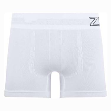 Imagem de Cueca Boxer com Jacquard no Cós sem Costura Branco Zee Rucci, P