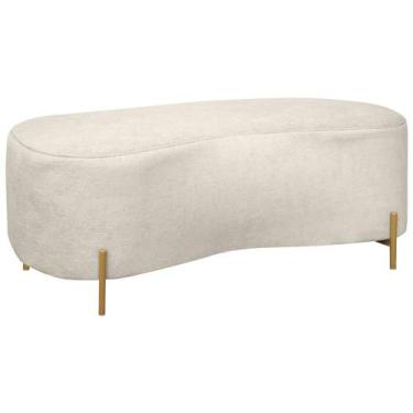 Imagem de Puff Recamier Orgânico Maitê 1mt Quarto Loja Bouclê Bege Marfim - SOFA