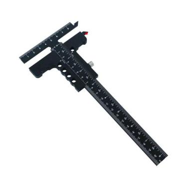 Imagem de Régua De Marcação Em Liga De Alumínio Para Marcenaria, Esquadro T, Fer