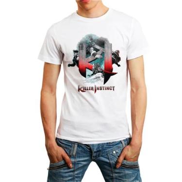 Imagem de Camiseta Masculina Branca Killer Instinct jogos Luta games, Branco, GG