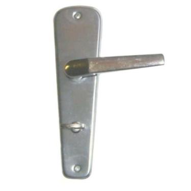 Imagem de Fechadura Banheiro Cromo Inox Acabamento Inox Broca 40 Eixo 53 Chave F