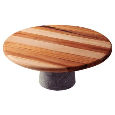 Imagem de Suporte Para Bolo Tramontina Provence Madeira Teca 32x13cm Tramontina