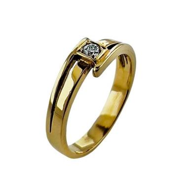 Imagem de Anel Solitário em Ouro 18K com Diamante de 0,10 ct - Justino Ribas, 18