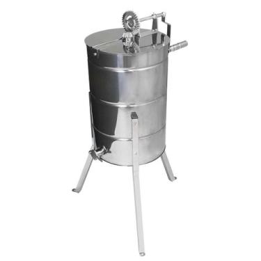 Imagem de Centrífuga Extratora de Mel Manual 8 Quadros Aço Inox 430/304 - RG Mqu