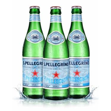 Imagem de Kit 3 Água Mineral c/ Gás SAN PELLEGRINO 505ml (Italia)