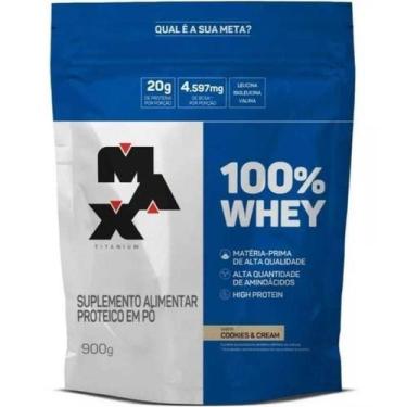 Imagem de Whey Concentrado Refil 900g Max Titanium, Cookies and Cream