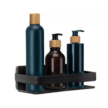 Imagem de Porta Shampoo Suspenso Arthi Preto  Organizador Para Box de Banheiro P