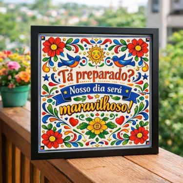 Imagem de Quadro Decorativo Dia Incrível 33X33Cm Mold Preta Vidro - Quadros On-L