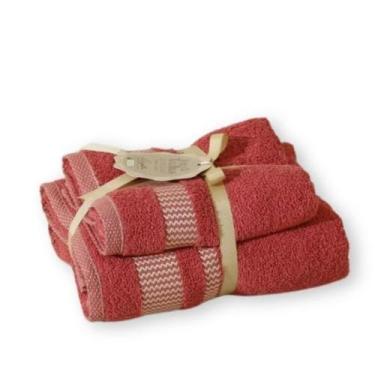 Imagem de Jogo De 2 Toalhas Terracota Canelada Banho E Rosto Princess - Dugu