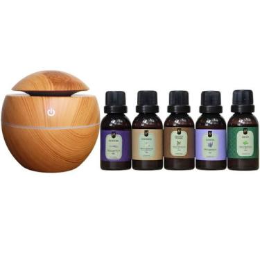 Imagem de Combo Difusor Elétrico + 5 Essências De 30Ml Hidrossolúveis - Nattuaro