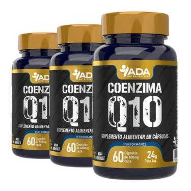 Imagem de Kit 3 Suplemento Alimentar Coenzima Q10 Ubiquinona 180 Cápsulas Pura V