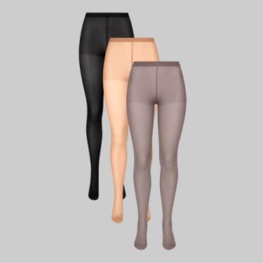 Imagem de Kit 3 Pares de Meias Calças Lupo Loba Invisível 05870-001, Natural pea