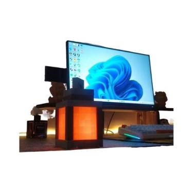 Imagem de Lanterna LED Noturna Recarregável USB-C Multicolorida Com Controle Rem