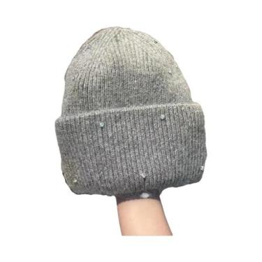 Imagem de Gorro De Inverno Quente Com Strass E Proteção De Orelha Em Pele De Coe