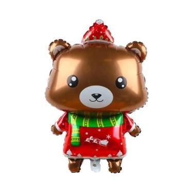 Imagem de Balão Grande De Natal Com Papai Noel E Rena Para Decoração De Festa De