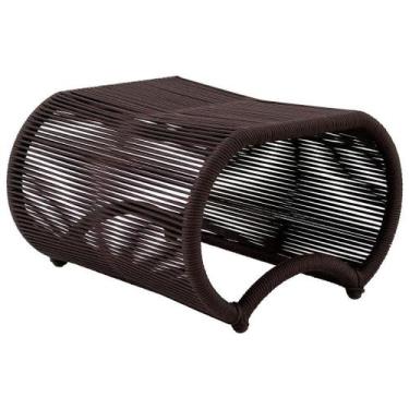 Imagem de Puff Leroy Corda Náutica e Alumínio, Marrom