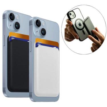 Imagem de Carteira Magnética Porta Cartão Magnético Compatível Iphone 12 13 e 14
