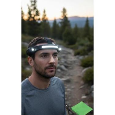 Imagem de Lanterna De Cabeça LED Recarregável Usb - Preta - Congratulations Stor