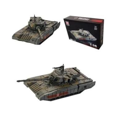 Imagem de Blocos De Montar Da Série Militar Modelo T14 SU57 AH-64 Tanques E Heli