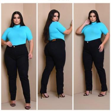 Imagem de Calça Jeans Feminina Plus Size Cintura Alta Elastano - DB, P205, 50