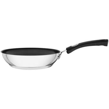 Imagem de Frigideira Tramontina Inox Solar Silicone 24cm, Inox, 24cm, 1 Peça