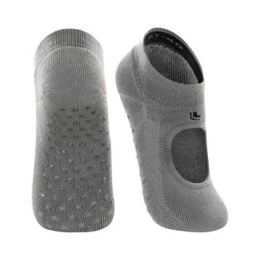 Imagem de Meia Sapatilha Feminina Antiderrapante Lupo Sport Para Pilates Ioga Ab