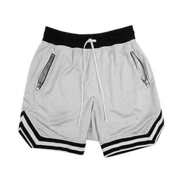 Imagem de Shorts Esportivos Masculinos De Secagem Rápida E Respiráveis Com Zíper