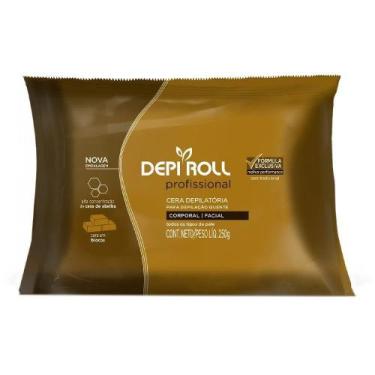 Imagem de Cera Quente Depiroll Bloco Mel 250g para Depilação Eficaz e Pele Suave