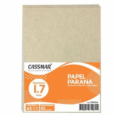 Imagem de Papel Paraná para Cartonagem A5 1,7mm 148x210mm 10un - Cassmar 