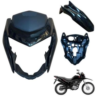 Imagem de Kit Carenagem Frontal Nxr Bros 160 modelo 2016 Até 2021 Máscara do Far