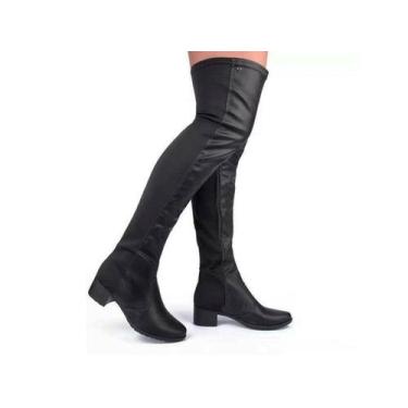 Imagem de Bota Mississipi Over The Knee Q6772 33/40, Preto, 35