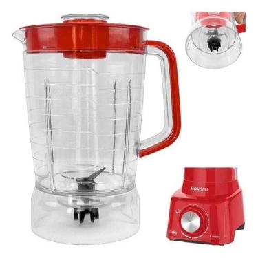 Imagem de Copo de liquidificador serve para Mondial L850/L900w turbo Cristal - M