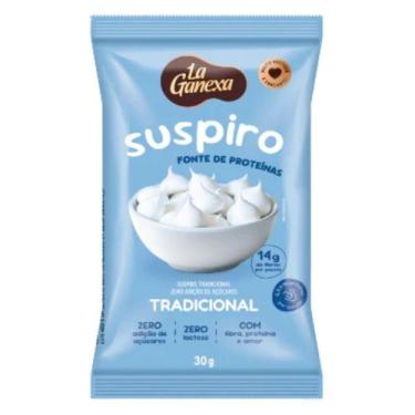 Imagem de Suspiro Proteico Snack Zero Acucar e Gluten 30g La Ganexa, Tradicional
