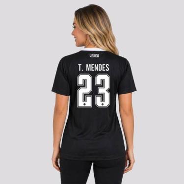 Imagem de Camisa Vasco Principia Feminina Preta 23 T. Mendes - Braziline, GG
