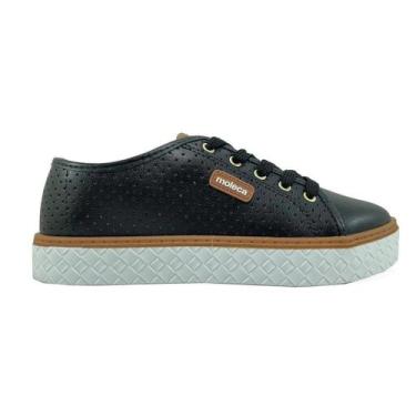 Imagem de Tênis Feminino Moleca Napa Turim Microperfuros 5712205, Preto, 37