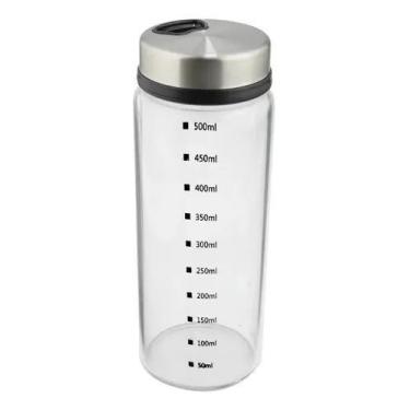 Imagem de PORTA CONDIMENTO EM VIDRO E TAMPA EM AÇO INOX 500ml D6,5xA20,5cm - DYN