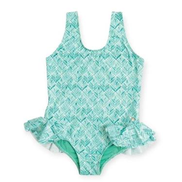 Imagem de Maiô infantil babadinhos com proteção uv estampa breeze verde - SHE / 