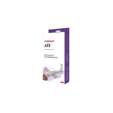 Imagem de Meia 3/4 Antitrombo AES Branca XG 18MMHG PÉ Aberto (AD) - Venosan