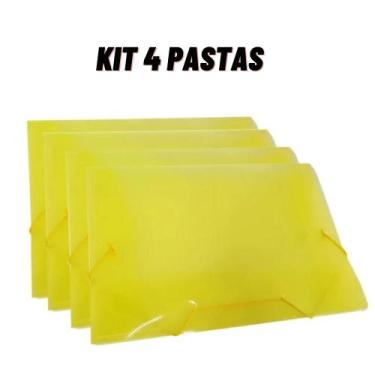 Imagem de Pastas Organizadoras Para Documentos E Arquivos Com Elástico Cor:Amare