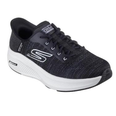 Imagem de Tenis skechers go run elevate 2.0 masculino, Preto, Branco, 39
