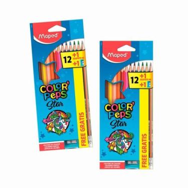 Imagem de Kit Lápis De Cor Color'Peps Caixa com 12 Cores c/ 2 Unidades Maped