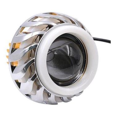 Imagem de Farol Lanterna Moto Olho Anjo Diabo Luz 30w Led 9v-60v Xenon, Rosa