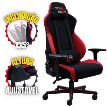 Imagem de Cadeira Gamer Escritório Rosa Mad Racer V8 Turbo Pcyes Com Inclinação 