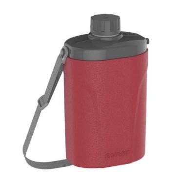Imagem de Cantil Térmico 1L Vermelho e Cinza Soprano 16505