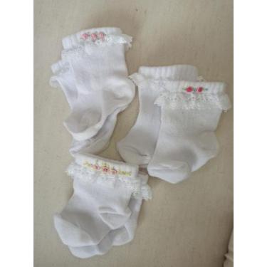 Imagem de Meia Para Bebe Bordada A Mão - Atelie Fazendo Arte