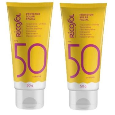 Imagem de Kit 2 Protetor Solar Facial Toque Seco 50 Fps 50g - Ricosol