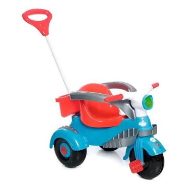 Imagem de Triciclo Calesita Velocita Classic Azul com Luzes e Sons, Azul