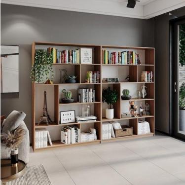 Imagem de Kit 2 Estante para Livros 180CMX240CM 4 Prateleiras Seattle Yescasa Ma